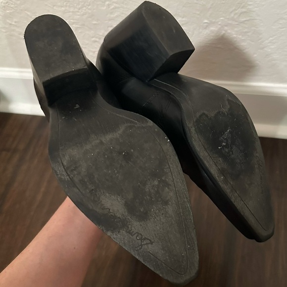 Sam Edelman Winona Leather Pointed Toe Cowgirl Western Heeled Ankle Booties Sz 8 - Picture 11 of 13